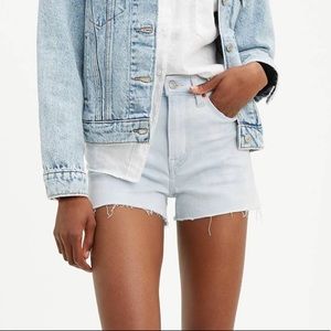 Levi’s High-Rise Light Blue Shorts